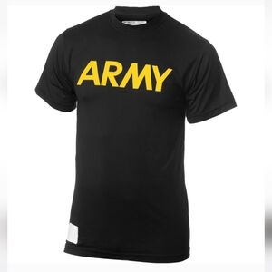 U.S. Army Physical Fitness Uniform Short Sleeve Crewneck Tee in Black Size Small